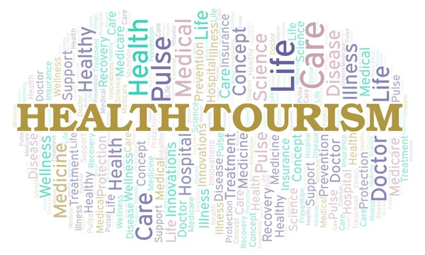 Health Tourism word cloud. Wordcloud made with text only.