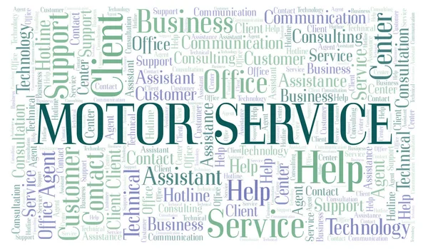 Motor Service Word Cloud Wordcloud Gjorda Med Endast Text — Stockfoto