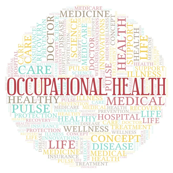 Occupational Health word cloud. Wordcloud made with text only.