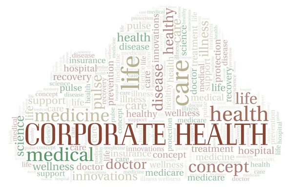 Corporate Health word cloud. Wordcloud made with text only.