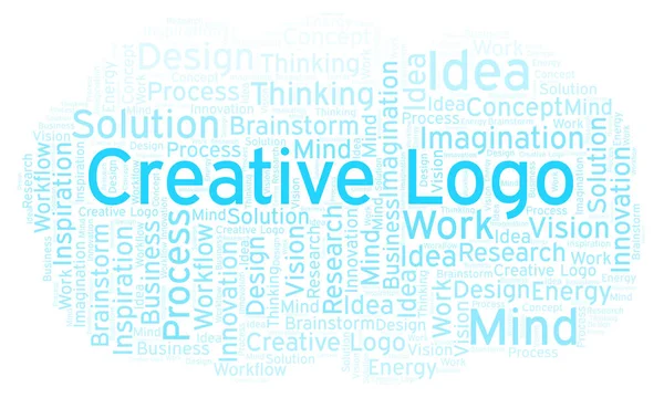 Nuage Mots Creative Logo Fait Avec Texte Seulement — Photo