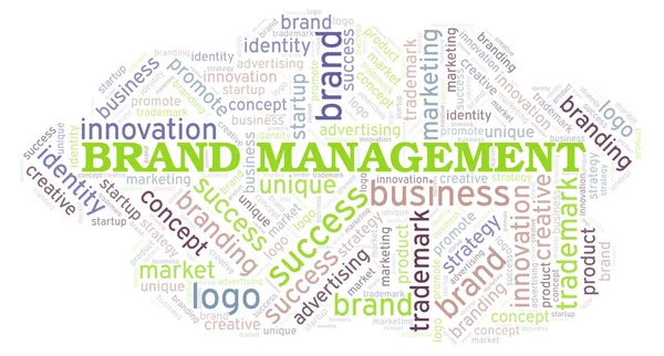 Markenmanagement Wortwolke Wordcloud Nur Mit Text Erstellt — Stockfoto