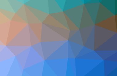 Soyut düşük poli mavi yatay arkaplan çizimi