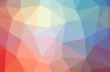 Soyut düşük poli mavi yatay arkaplan çizimi