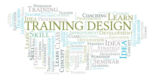 Training Design word cloud. Wordcloud made with text only.