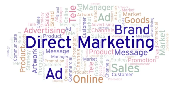 Word cloud with text Direct Marketing. Wordcloud made with text only.