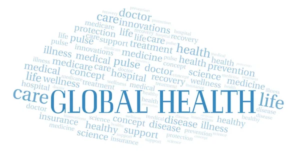 Global Health word cloud. Wordcloud made with text only.