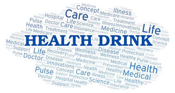 Health Drink Word Cloud Wordcloud Made Text Only — Stock Photo, Image