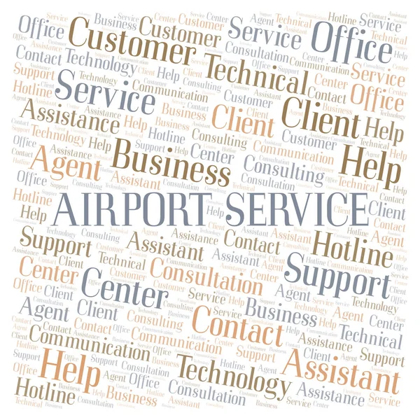 Airport Service word cloud. Wordcloud made with text only.
