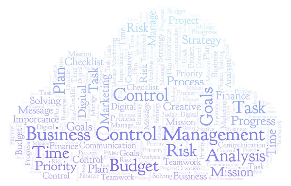 Business Control Management Word Cloud Nur Mit Text — Stockfoto