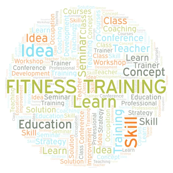 Fitness Training Word Cloud Wordcloud Made Text Only — Stock Photo, Image