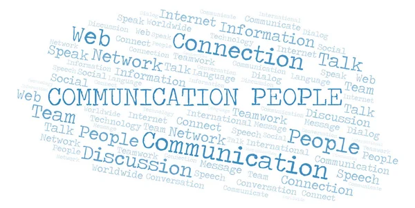 Communication Nuage Mots Wordcloud Fait Avec Texte Seulement — Photo