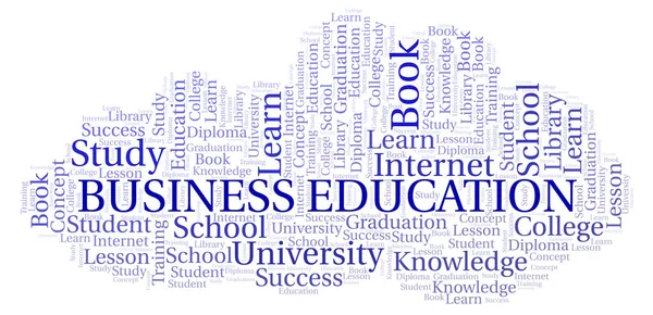 Business Education Word Cloud Wordcloud Made Text Only — Stock Photo, Image