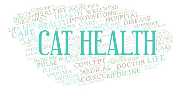 Cat Health word cloud. Wordcloud made with text only.