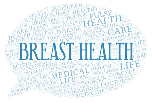 Breast Health Word Cloud Wordcloud Made Text Only — Stock Photo, Image