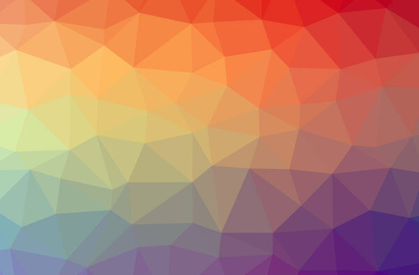 Illustration of abstract low poly orange horizontal background