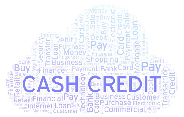 Cash Credit Word Wolke Wordcloud Nur Mit Text Erstellt — Stockfoto