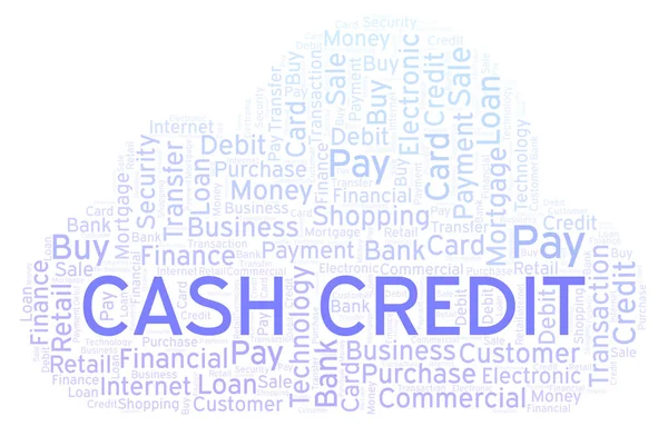 Nube Palabras Cash Credit Wordcloud Hecho Solo Con Texto — Foto de Stock