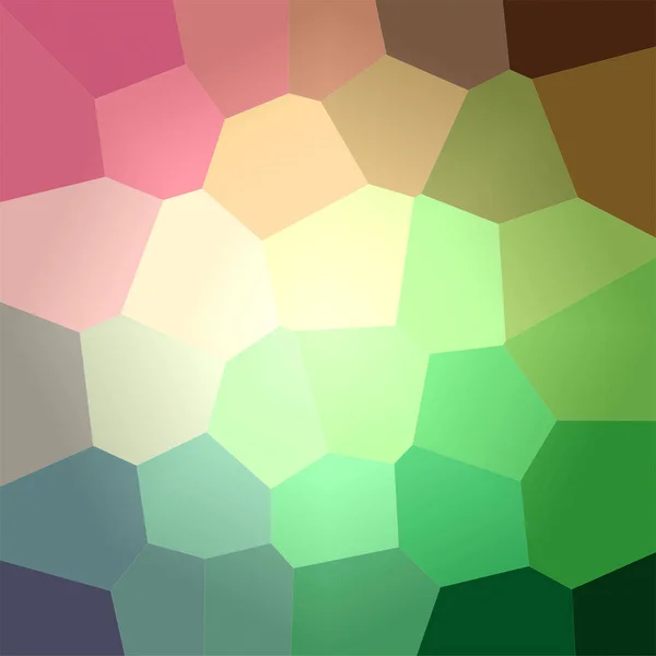 Illustration of green and red giant hexagon square background digitally generated.