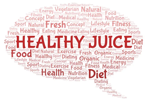 Healthy Juice Word Cloud Wordcloud Made Text Only — Stock Photo, Image