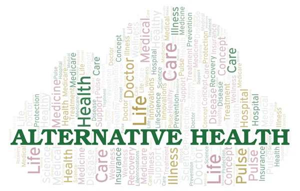 Alternative Health word cloud. Wordcloud made with text only.
