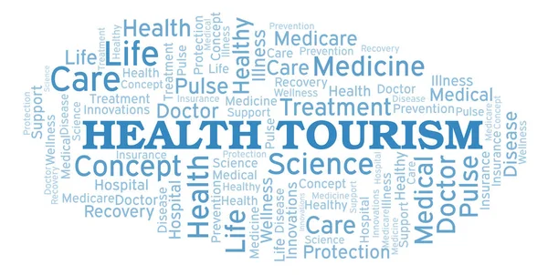 Health Tourism word cloud. Wordcloud made with text only.