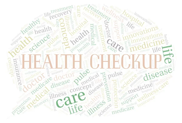 Health Checkup word cloud. Wordcloud made with text only.