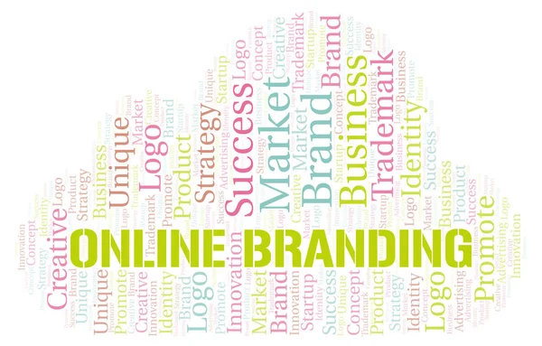 Online Branding word cloud. Wordcloud made with text only.