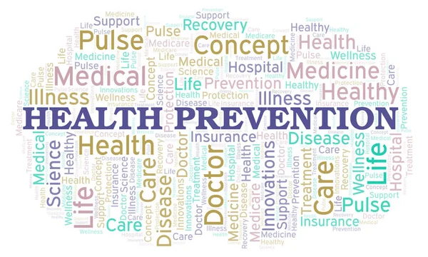 Health Prevention word cloud. Wordcloud made with text only.