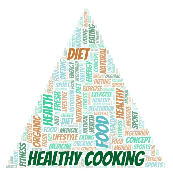 Healthy Cooking Word Cloud Wordcloud Made Text Only — Stock Photo, Image