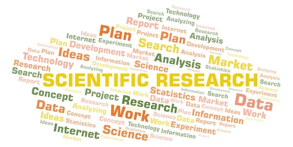 Recherche Scientifique Nuage Mots Wordcloud Fait Avec Texte Seulement — Photo