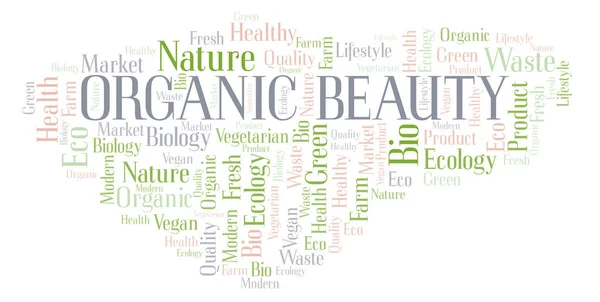 Organische Schönheitswolke Wordwolke Nur Mit Text — Stockfoto