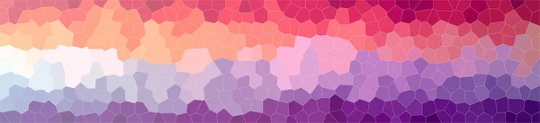 Illustration of purple, red and yellow small hexagon background, abstract paint