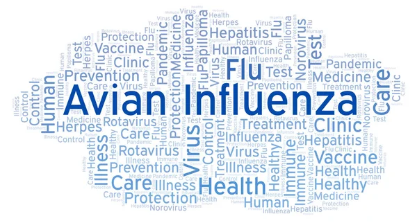 Avian Influenza word cloud, made with text only — Stock Image Avian Influenza Word Cloud Made Text Only Royalty Free Stock Photos