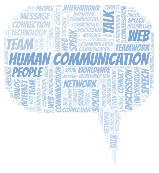 Nube Palabras Comunicación Humana Wordcloud Hecho Solo Con Texto — Foto de Stock