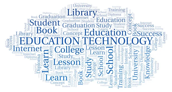 Education Technology Word Cloud Wordcloud Made Text Only — Stock Photo, Image