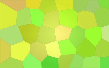 Sarı ve yeşil parlak dev altıgen arka plan illüstrasyon