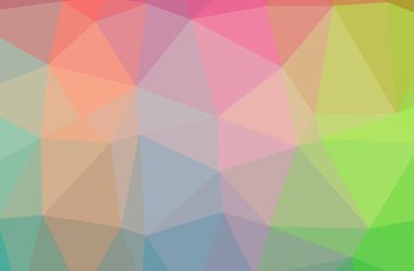 Soyut Yeşil, Pembe, Kırmızı, Sarı, yatay düşük polimer arkaplan. Çok güzel bir çokgen dizaynı. İhtiyaçlarınız için faydalı. 