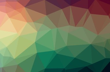 İllüstrasyon soyut yeşil, pembe, kırmızı yatay düşük poli arka plan. Güzel Çokgen tasarım deseni. İhtiyaçlarınız için yararlı. 