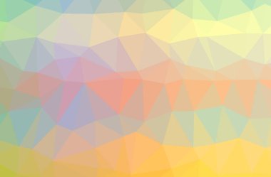 İllüstrasyon Soyut Mavi, yeşil, turuncu yatay düşük poli arka plan. Güzel Çokgen tasarım deseni. İhtiyaçlarınız için yararlı. 