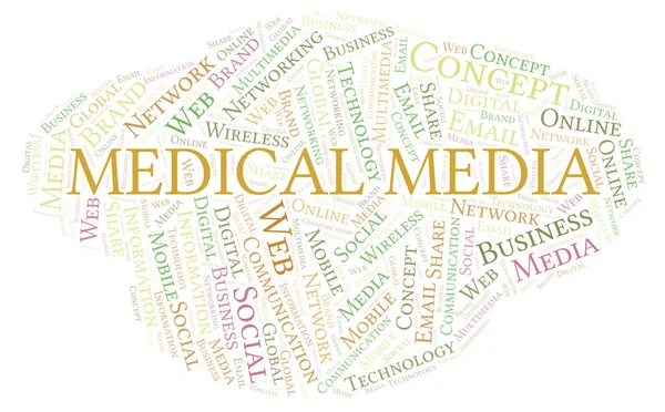 Medical Media Word Cloud Word Cloud Made Text Only — Stock Photo, Image