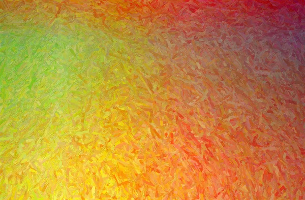 Abstract illustration of yellow, green and red Colorful Impasto background