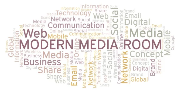 Moderna Mediarum Word Cloud Word Cloud Med Endast Text — Stockfoto