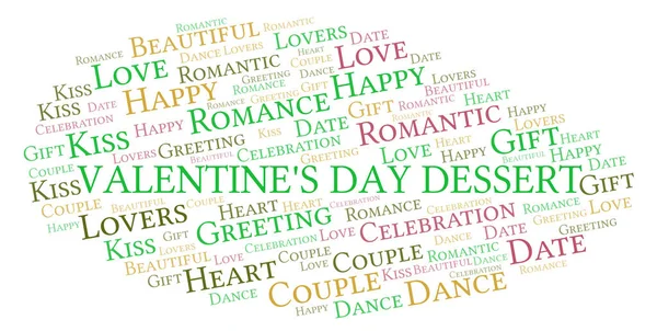 Valentine Day Desert Cuvânt Nor Word Cloud Realizat Numai Text — Fotografie, imagine de stoc