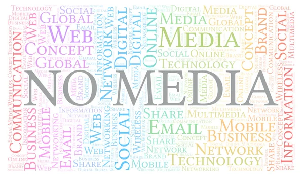 Media Word Cloud Word Cloud Made Text Only — Stock Photo, Image