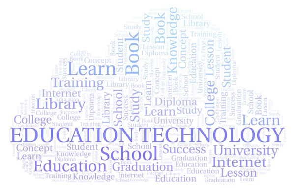 Education Technology Word Cloud Wordcloud Made Text Only — Stock Photo, Image