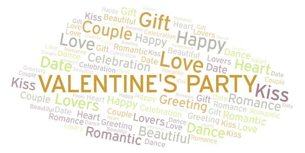 Valentine Party Nuvem Palavras Nuvem Word Feita Apenas Com Texto — Fotografia de Stock