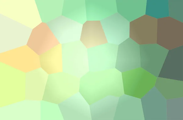 Иллюстрация Зеленого Желтого Фона Краски Гигантского Шестиугольника Созданной Цифровом Виде — стоковое фото
