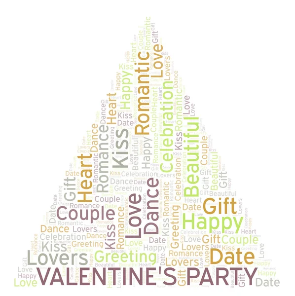 Valentine Party Nuvem Palavras Nuvem Word Feita Apenas Com Texto — Fotografia de Stock