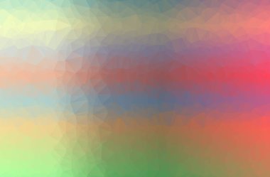 İllüstrasyon Soyut Mavi, yeşil, kırmızı, sarı yatay düşük poli arka plan. Güzel Çokgen tasarım deseni. İhtiyaçlarınız için yararlı. 